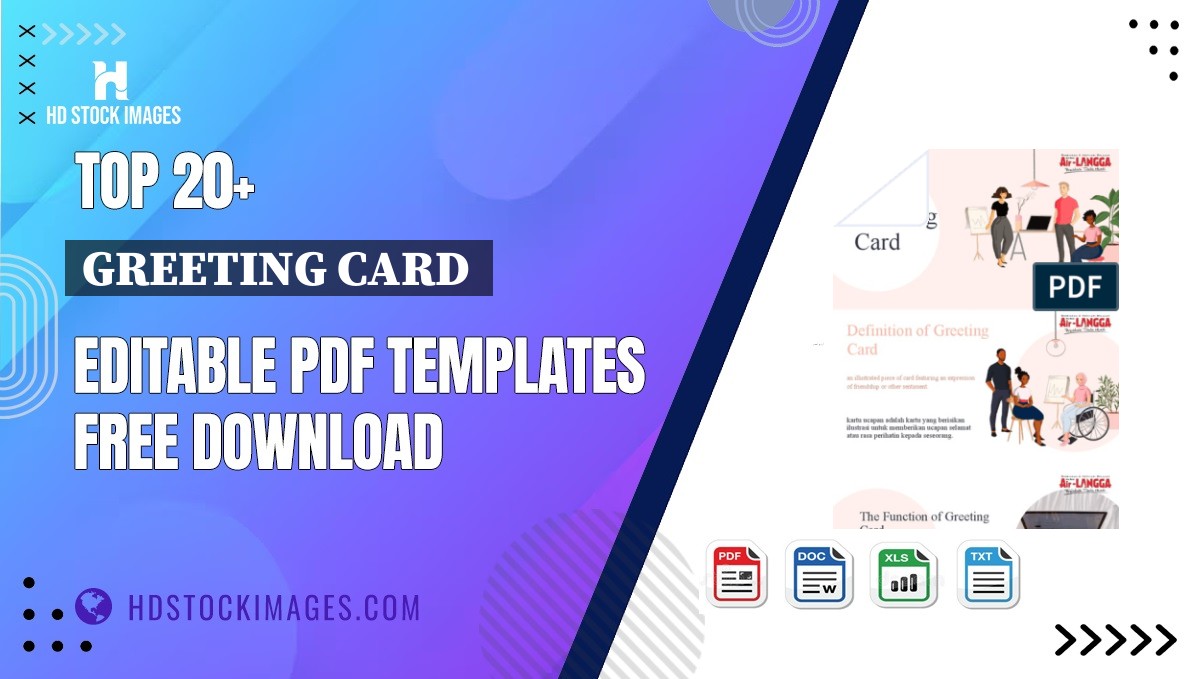 Top 20+ Greeting Card  Editable PDF Templates Free Download