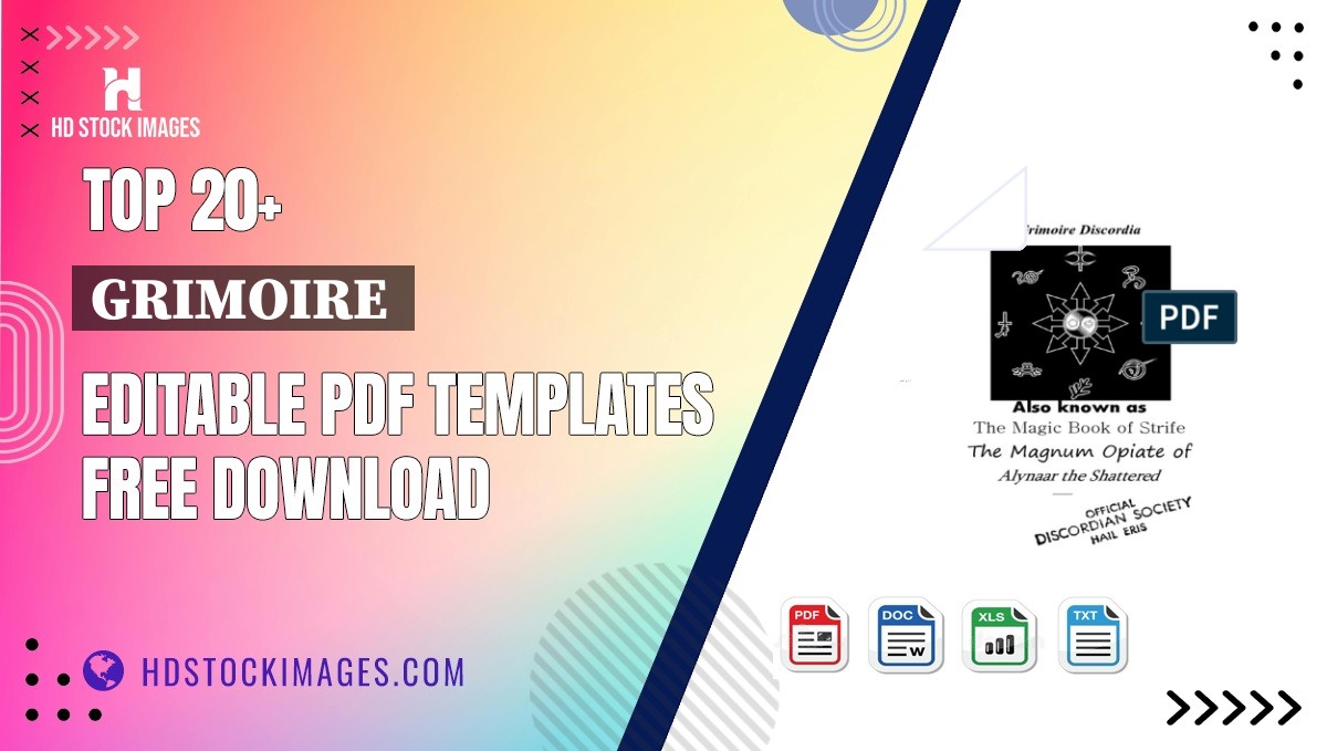 Top 20+ Grimoire  Editable PDF Templates Free Download