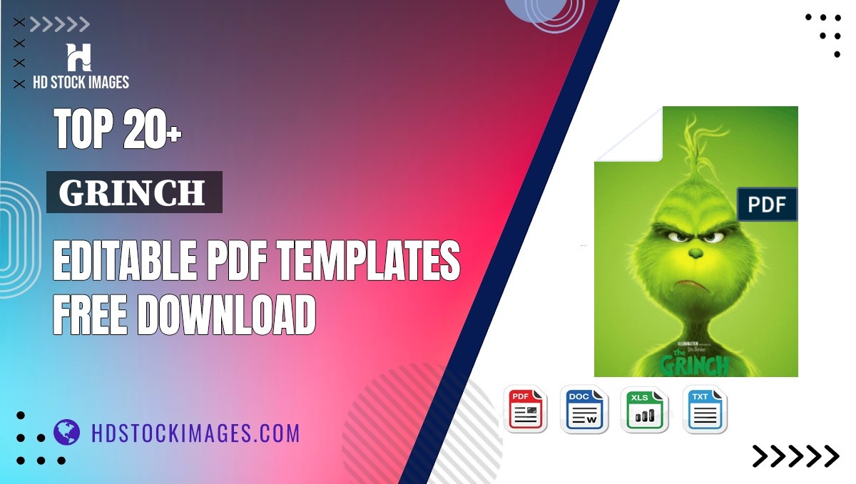 Top 20+ Grinch  Editable PDF Templates Free Download