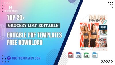 Top 20+ Grocery List  Editable  Editable PDF Templates Free Download