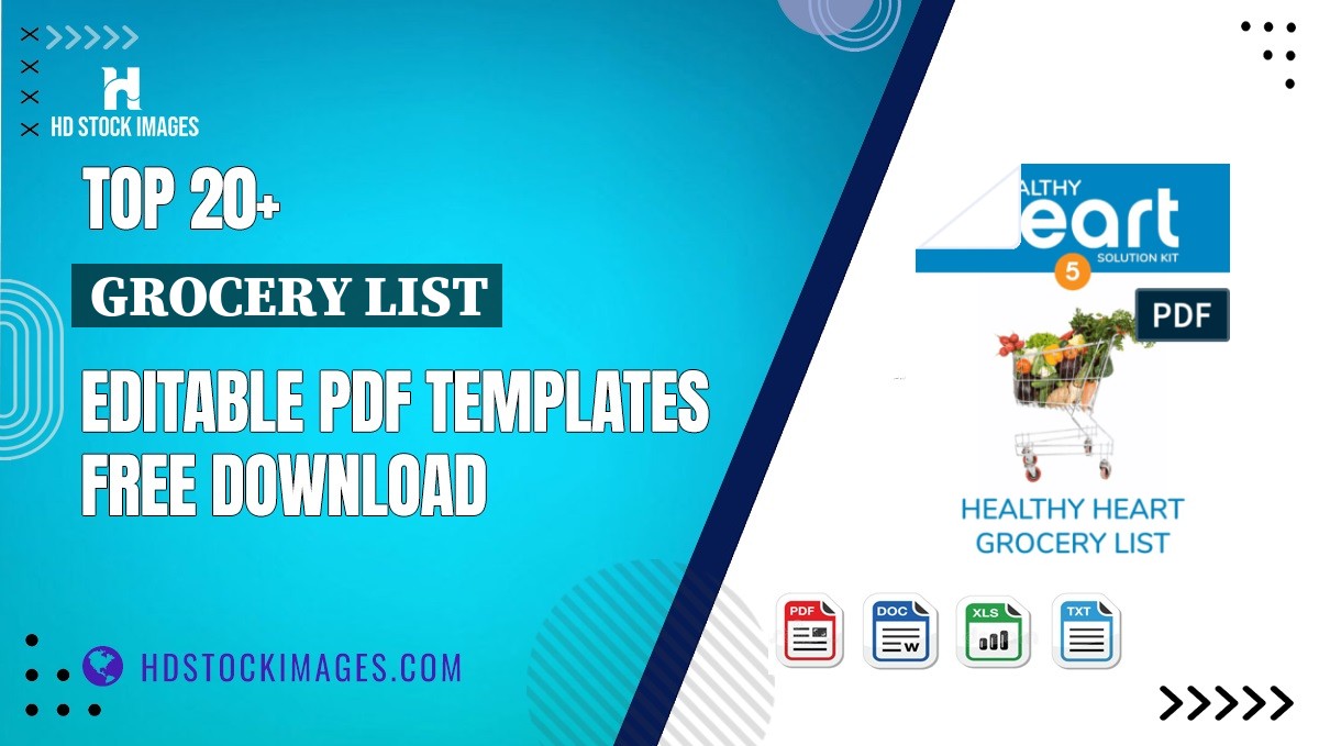 Top 20+ Grocery List Editable PDF Templates Free Download