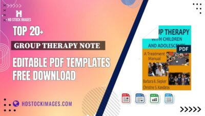 Top 20+ Group Therapy Note   Editable PDF Templates Free Download