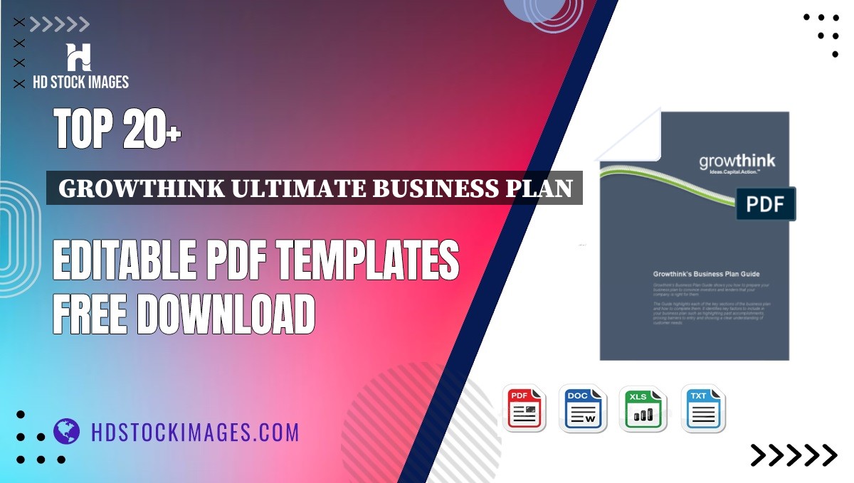 Top 20+ Growthink Ultimate Business Plan Editable PDF Templates Free Download