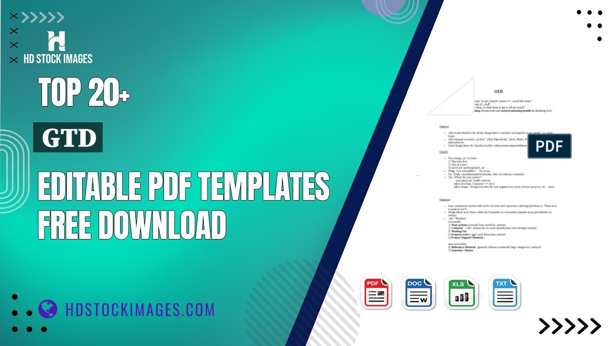 Top 20+ Gtd Editable PDF Templates Free Download