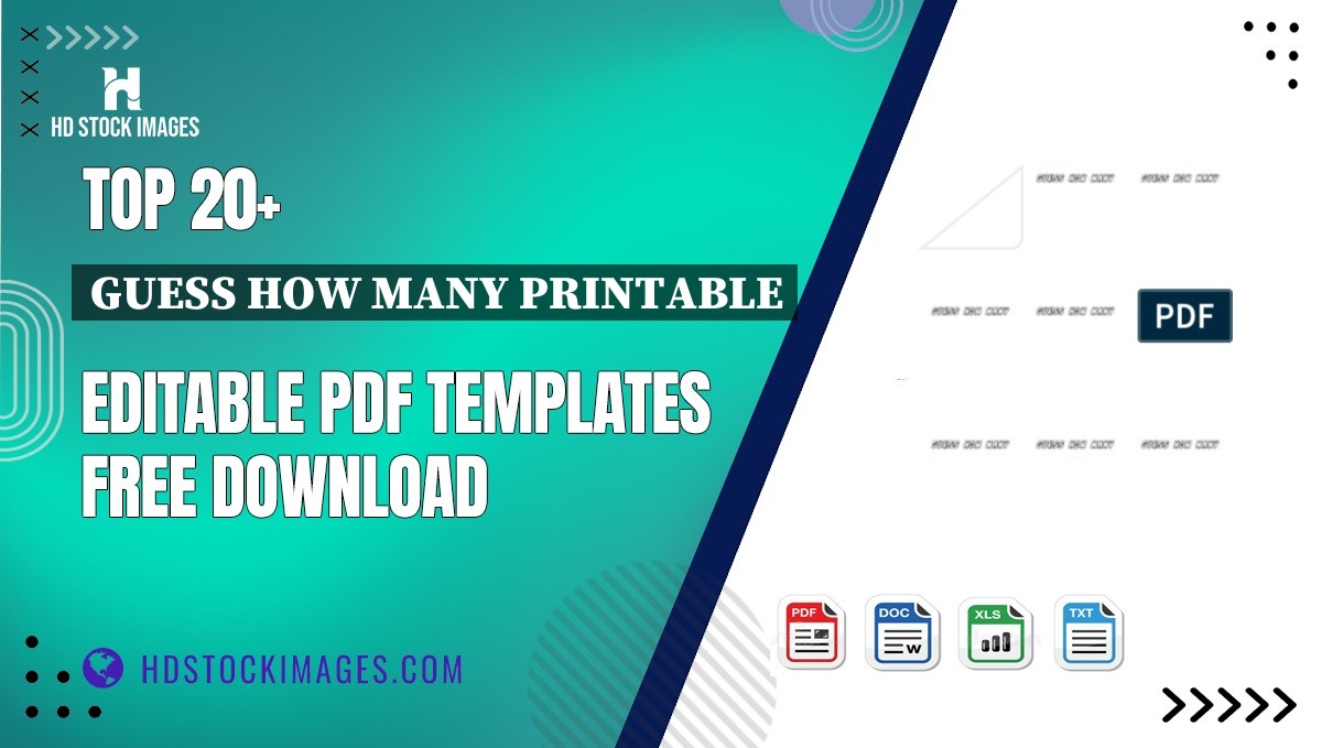 Top 20+ Guess How Many Printable Editable PDF Templates Free Download