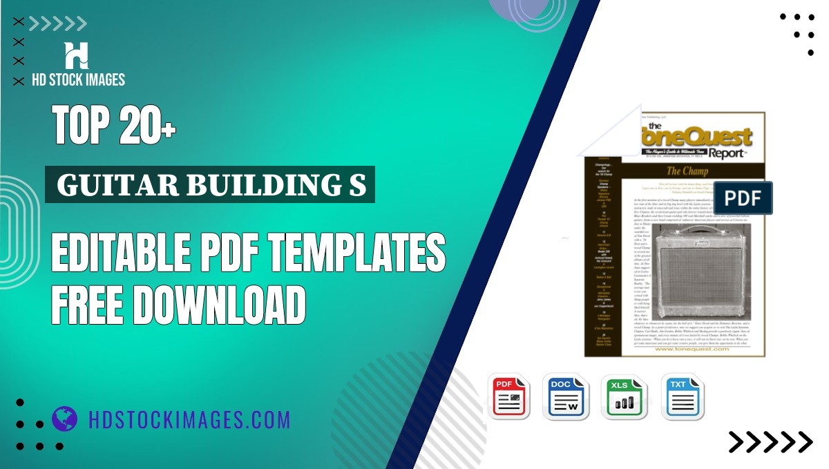 Top 20+ Guitar Building S Editable PDF Templates Free Download