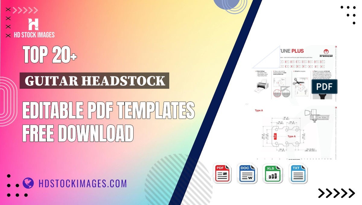 Top 20+ Guitar Headstock Editable PDF Templates Free Download