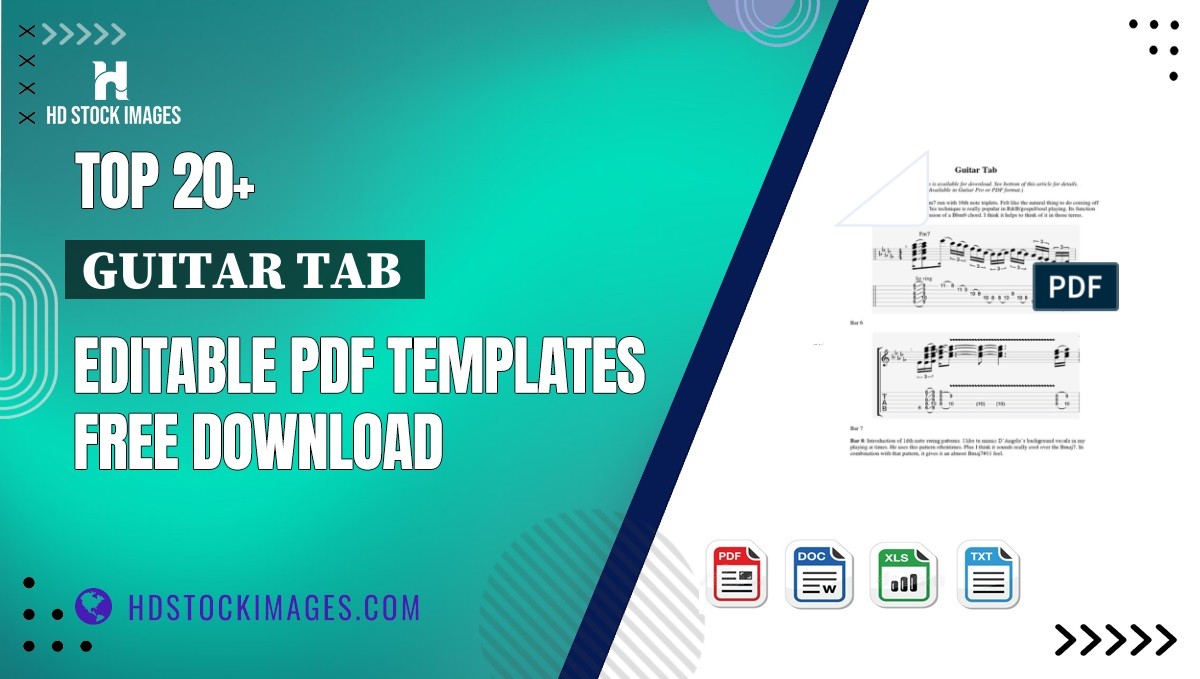 Top 20+ Guitar Tab  Editable PDF Templates Free Download