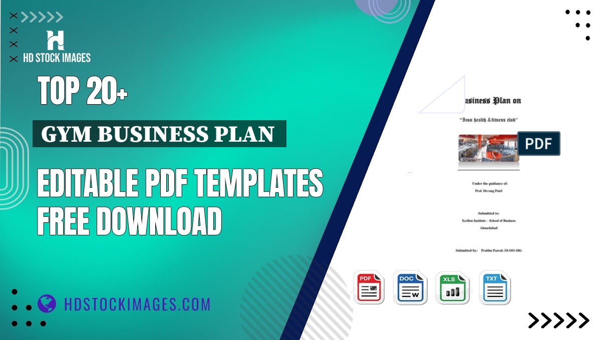 Top 20+ Gym Business Plan  Editable PDF Templates Free Download