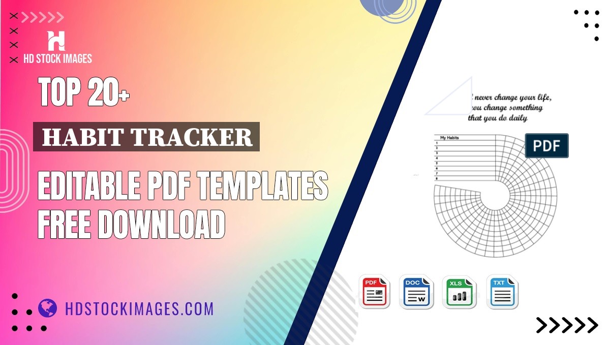 Top 20+ Habit Tracker Editable PDF Templates Free Download