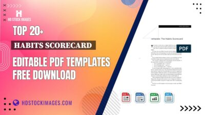 Top 20+ Habits Scorecard  Editable PDF Templates Free Download