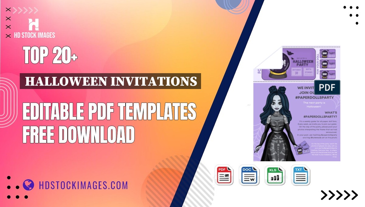 Top 20+ Halloween Invitations Editable PDF Templates Free Download