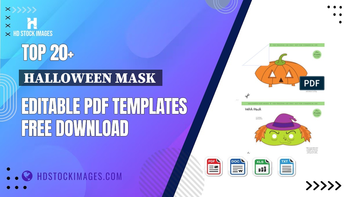 Top 20+ Halloween Mask  Editable PDF Templates Free Download