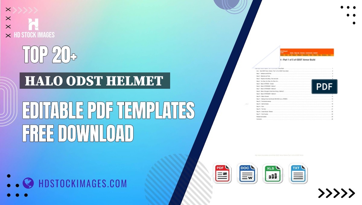 Top 20+ Halo Odst Helmet  Editable PDF Templates Free Download