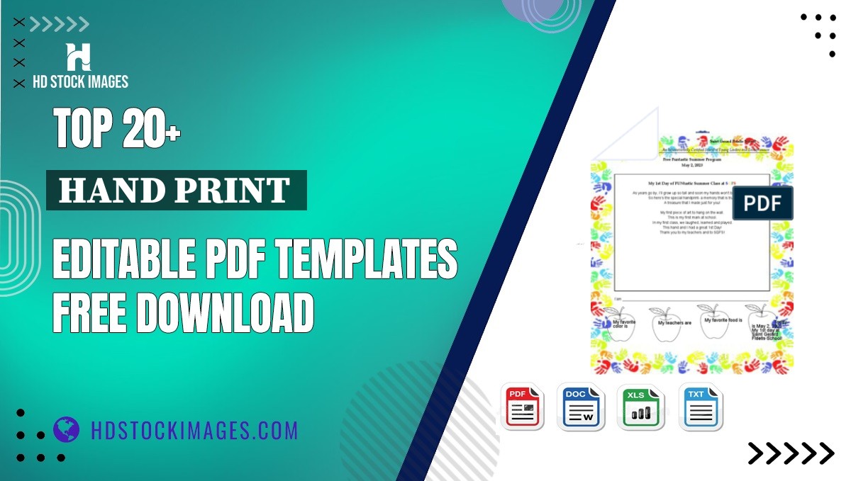 Top 20+ Hand Print  Editable PDF Templates Free Download