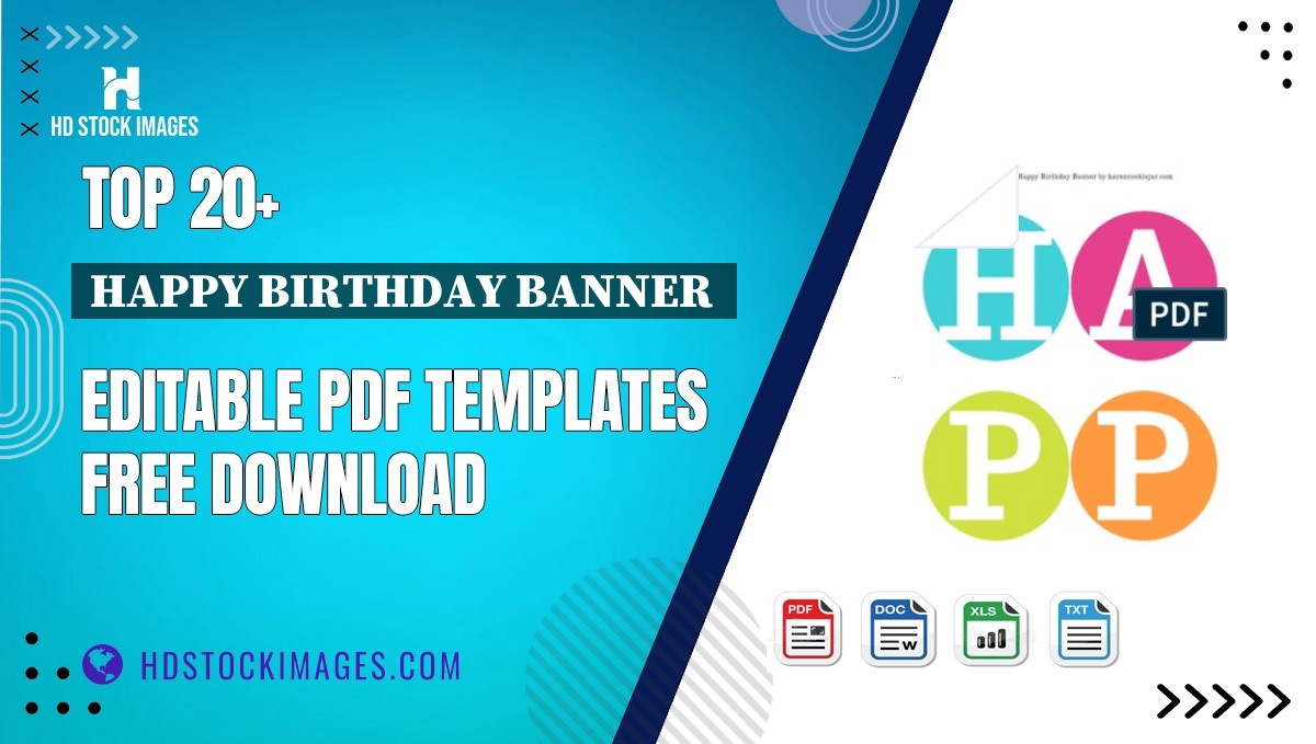 Top 20+ Happy Birthday Banner  Editable PDF Templates Free Download