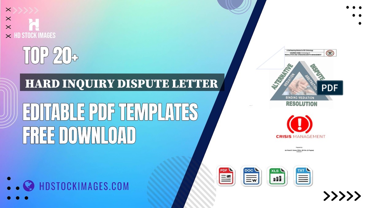 Top 20+ Hard Inquiry Dispute Letter  Editable PDF Templates Free Download