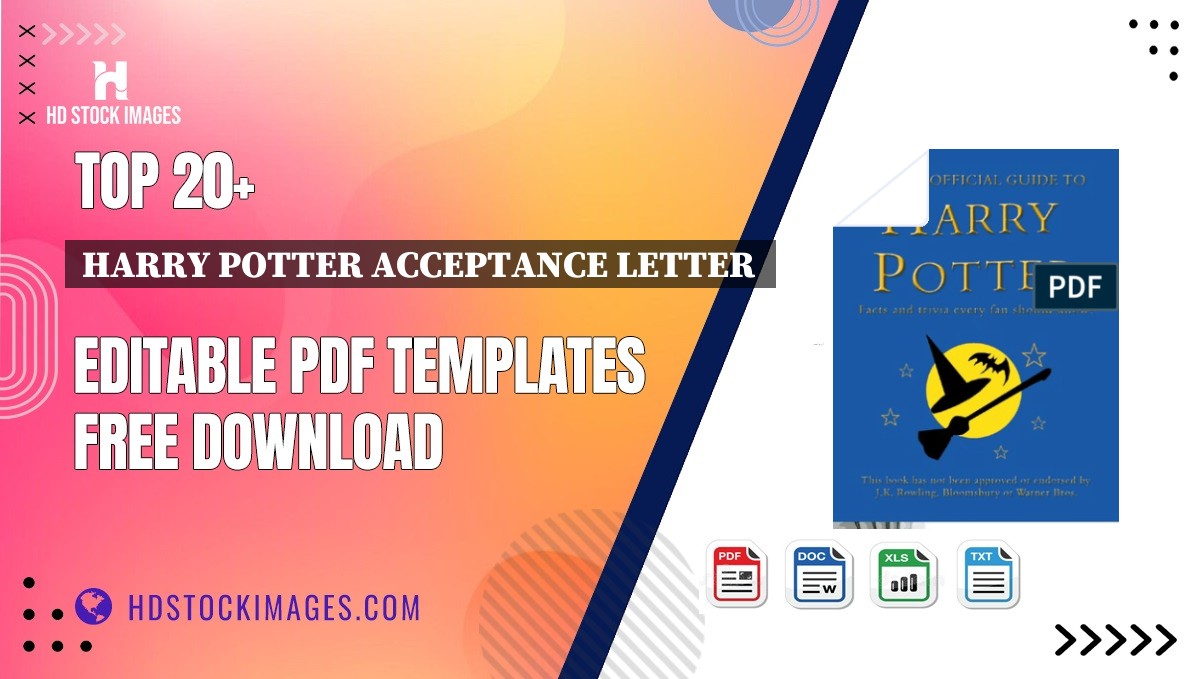 Top 20+ Harry Potter Acceptance Letter  Editable PDF Templates Free Download