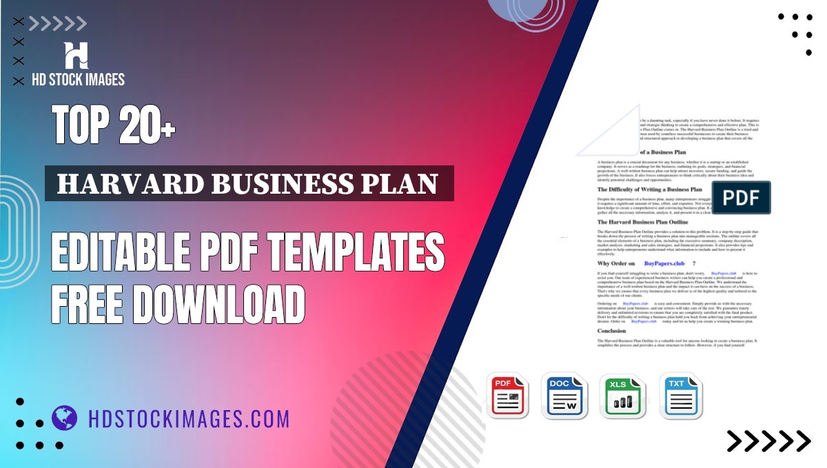 Top 20+ Harvard Business Plan  Editable PDF Templates Free Download