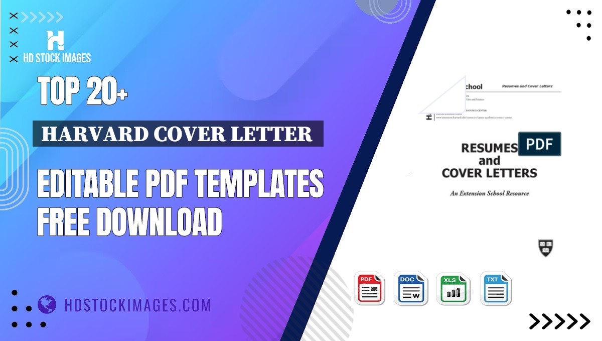 Top 20+ Harvard Cover Letter  Editable PDF Templates Free Download