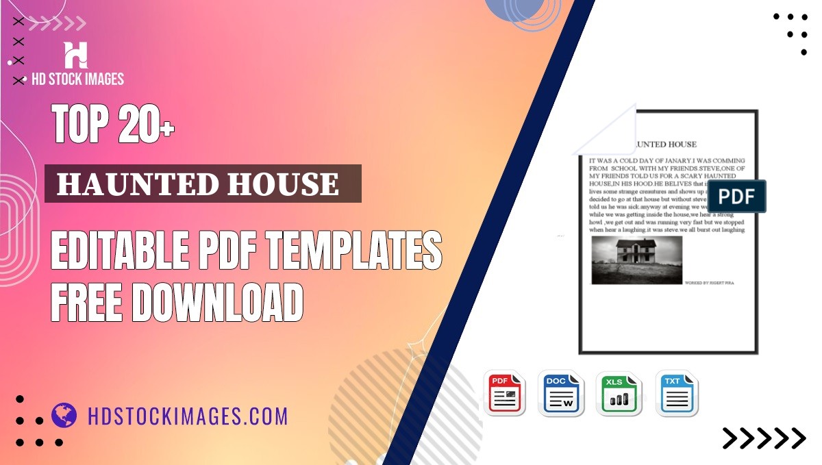 Top 20+ Haunted House   Editable PDF Templates Free Download