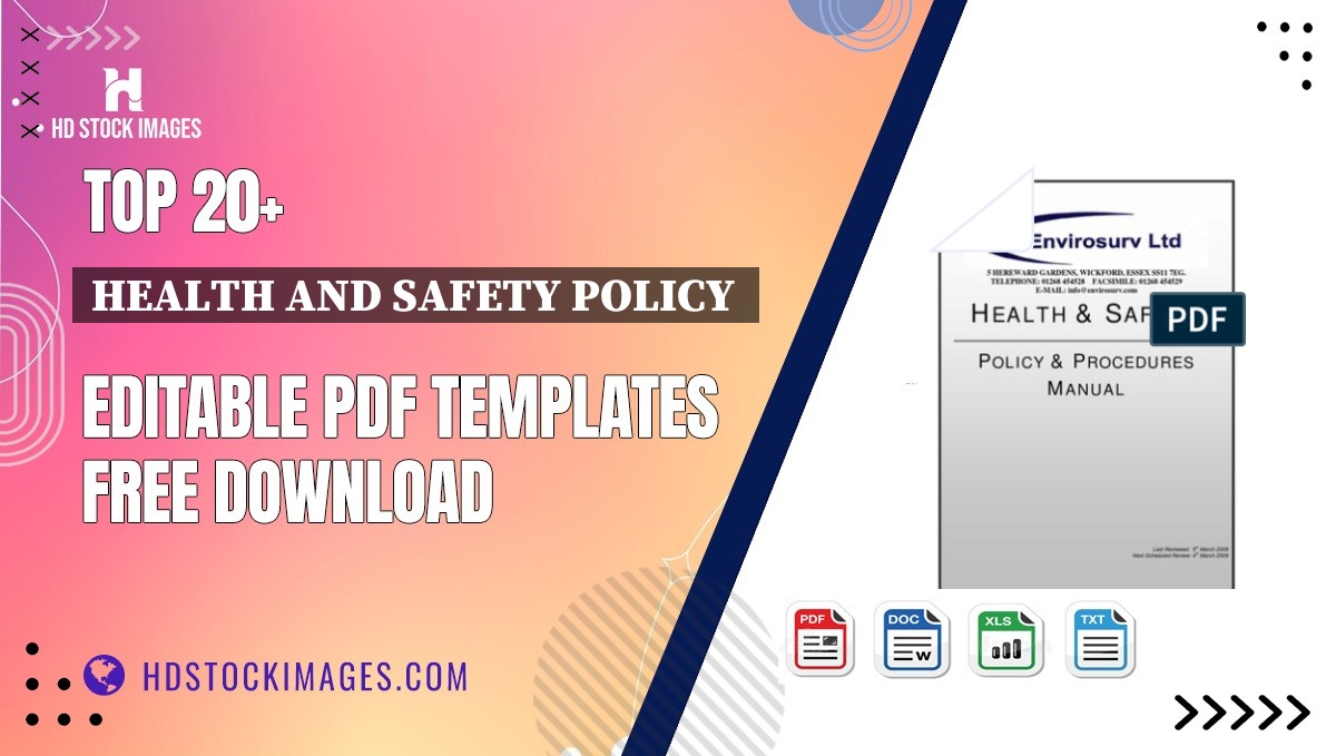 Top 20+ Health And Safety Policy  Editable PDF Templates Free Download