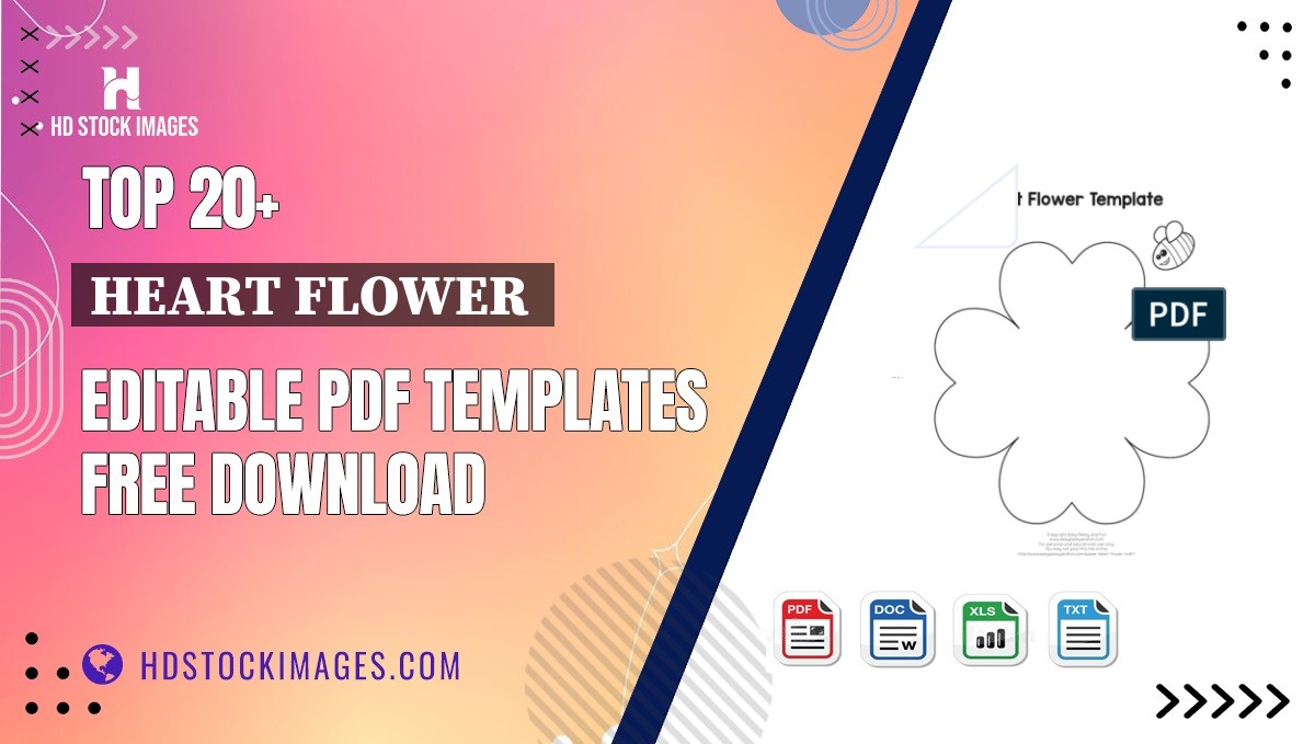 Top 20+ Heart Flower  Editable PDF Templates Free Download