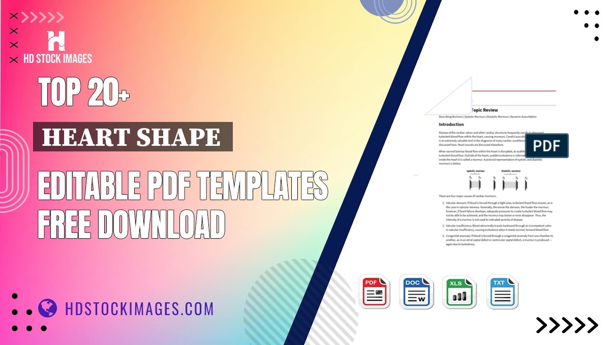 Top 20+ Heart Shape  Editable PDF Templates Free Download