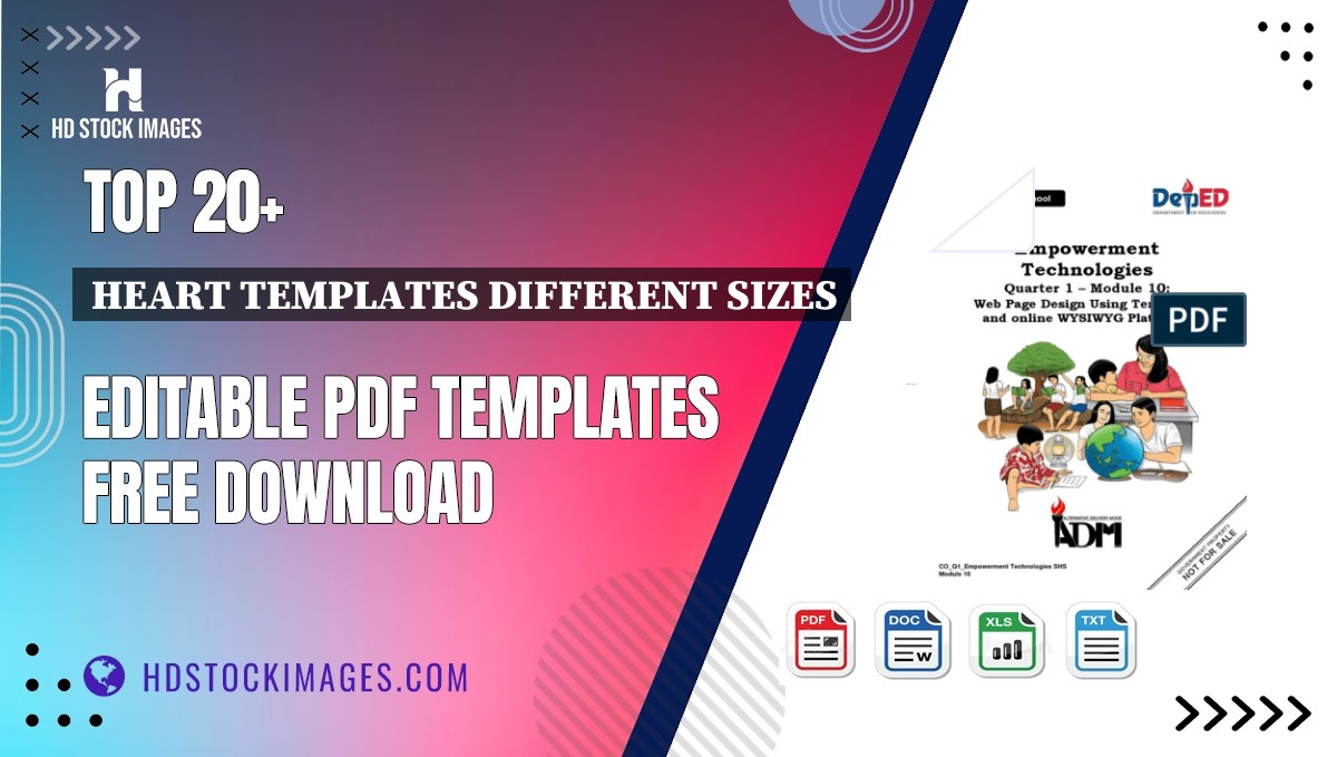 Top 20+ Heart Templates Different Sizes Editable PDF Templates Free Download