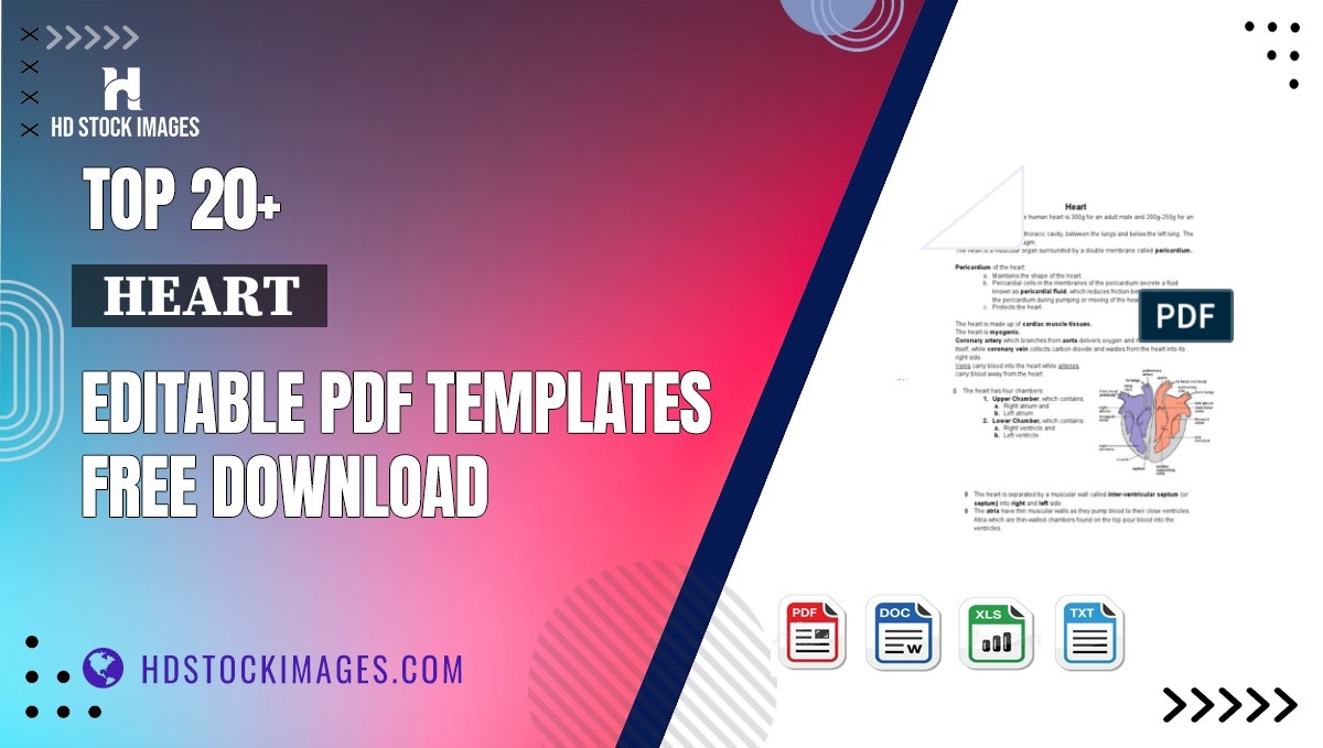 Top 20+  Heart  Editable PDF Templates Free Download