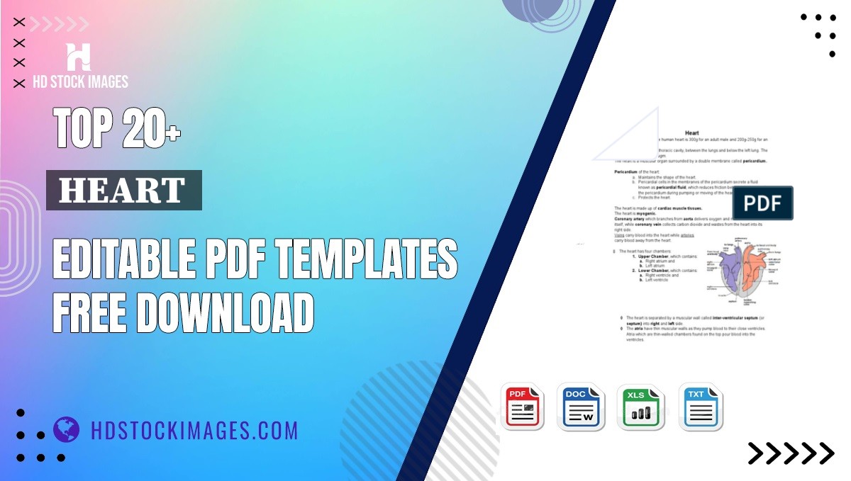 Top 20+ Heart  Editable PDF Templates Free Download