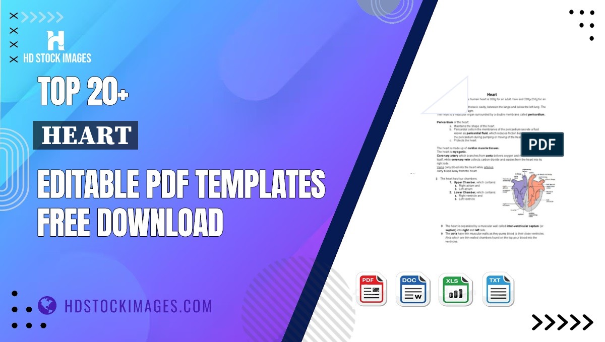 Top 20+ Heart Editable PDF Templates Free Download