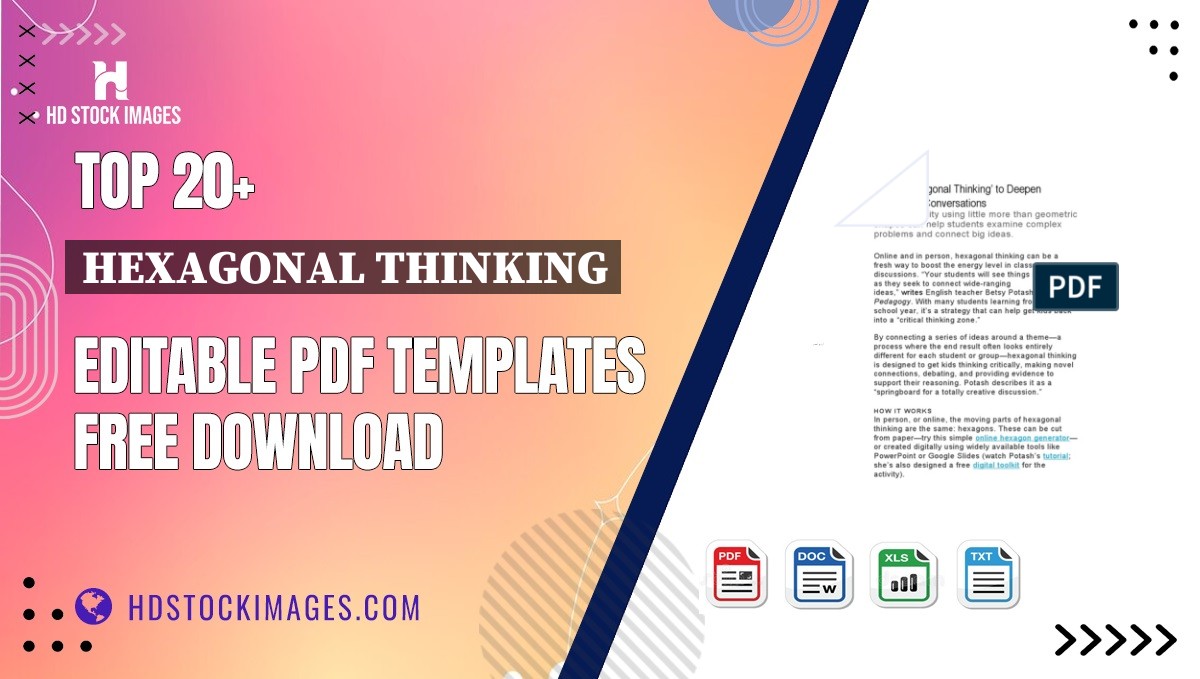 Top 20+ Hexagonal Thinking Editable PDF Templates Free Download