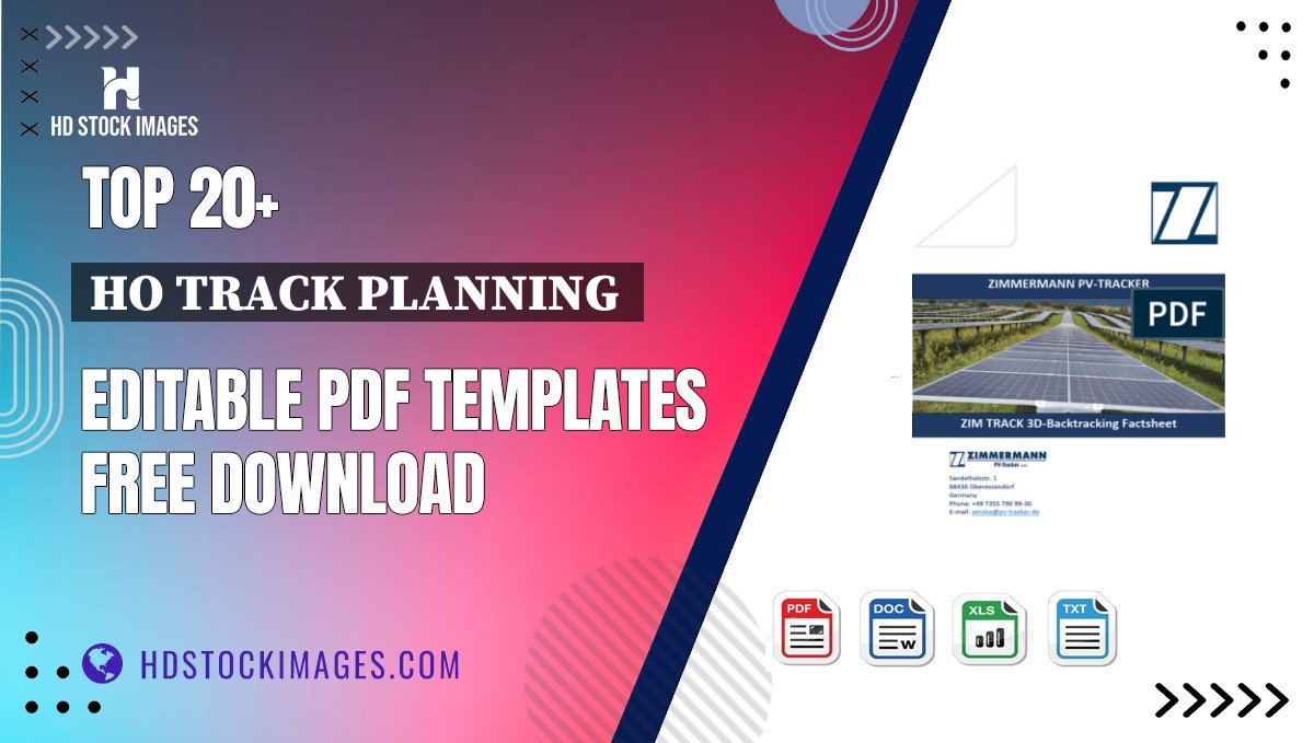 Top 20+ Ho Track Planning  Editable PDF Templates Free Download