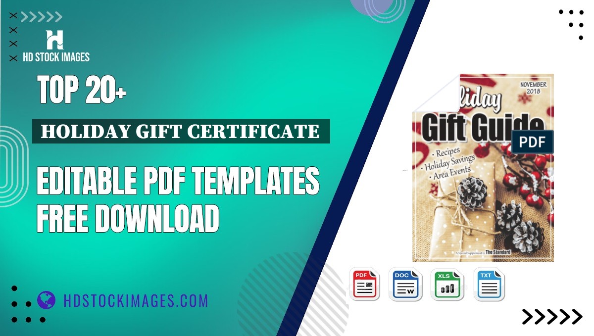 Top 20+ Holiday Gift Certificate  Editable PDF Templates Free Download