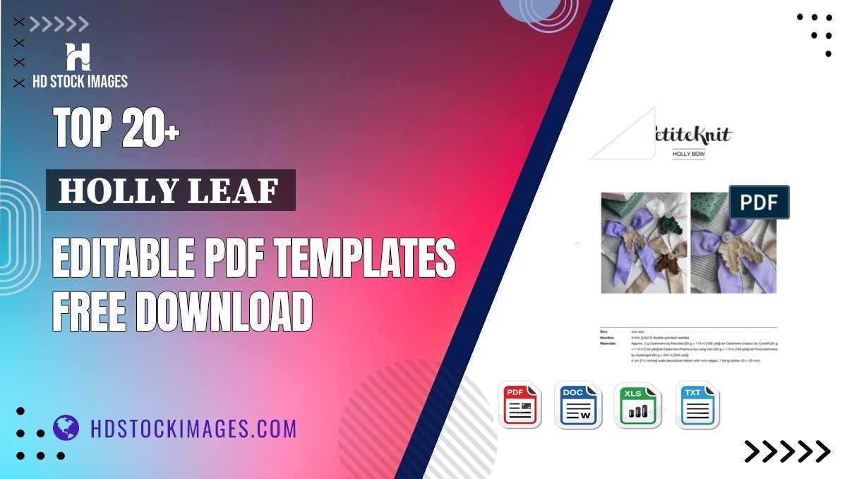 Top 20+ Holly Leaf  Editable PDF Templates Free Download