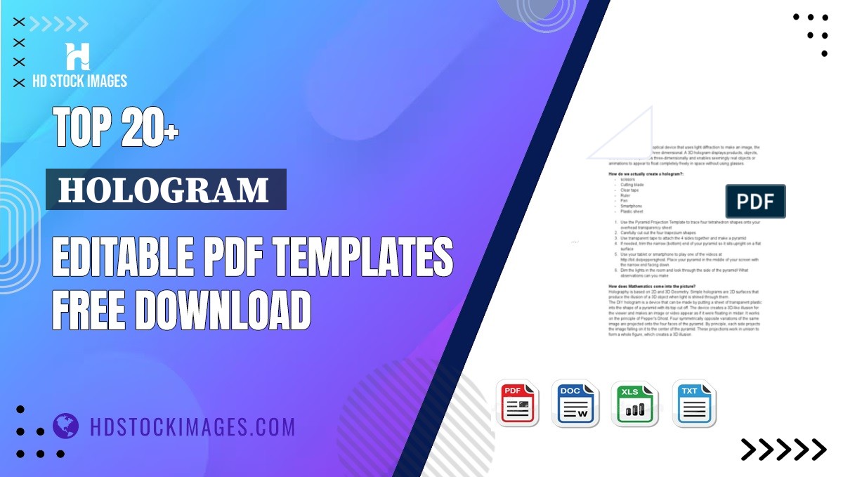 Top 20+ Hologram  Editable PDF Templates Free Download