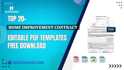 Top 20+ Home Improvement Contract  Editable PDF Templates Free Download