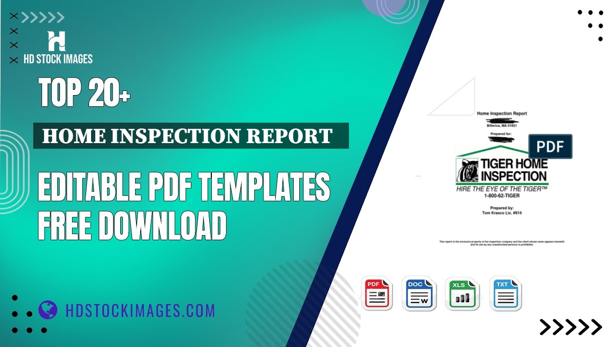 Top 20+ Home Inspection Report   Editable PDF Templates Free Download