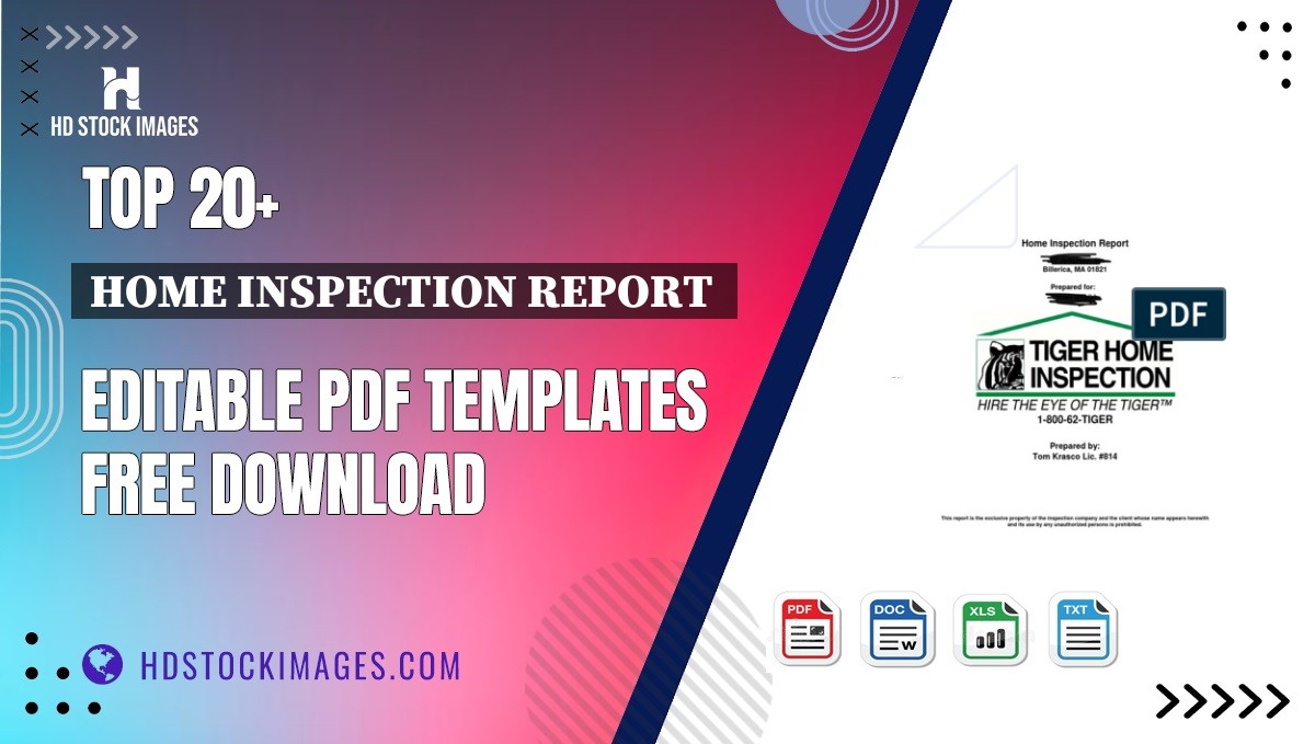 Top 20+ Home Inspection Report  Editable PDF Templates Free Download