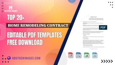 Top 20+ Home Remodeling Contract   Editable PDF Templates Free Download