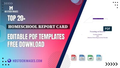 Top 20+ Homeschool Report Card  Editable PDF Templates Free Download