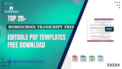 Top 20+ Homeschool Transcript  Free Editable PDF Templates Free Download