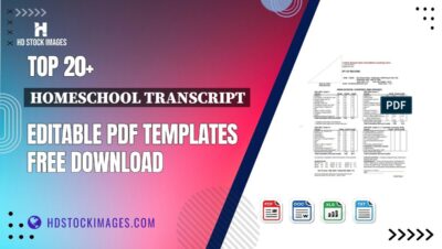 Top 20+ Homeschool Transcript Editable PDF Templates Free Download