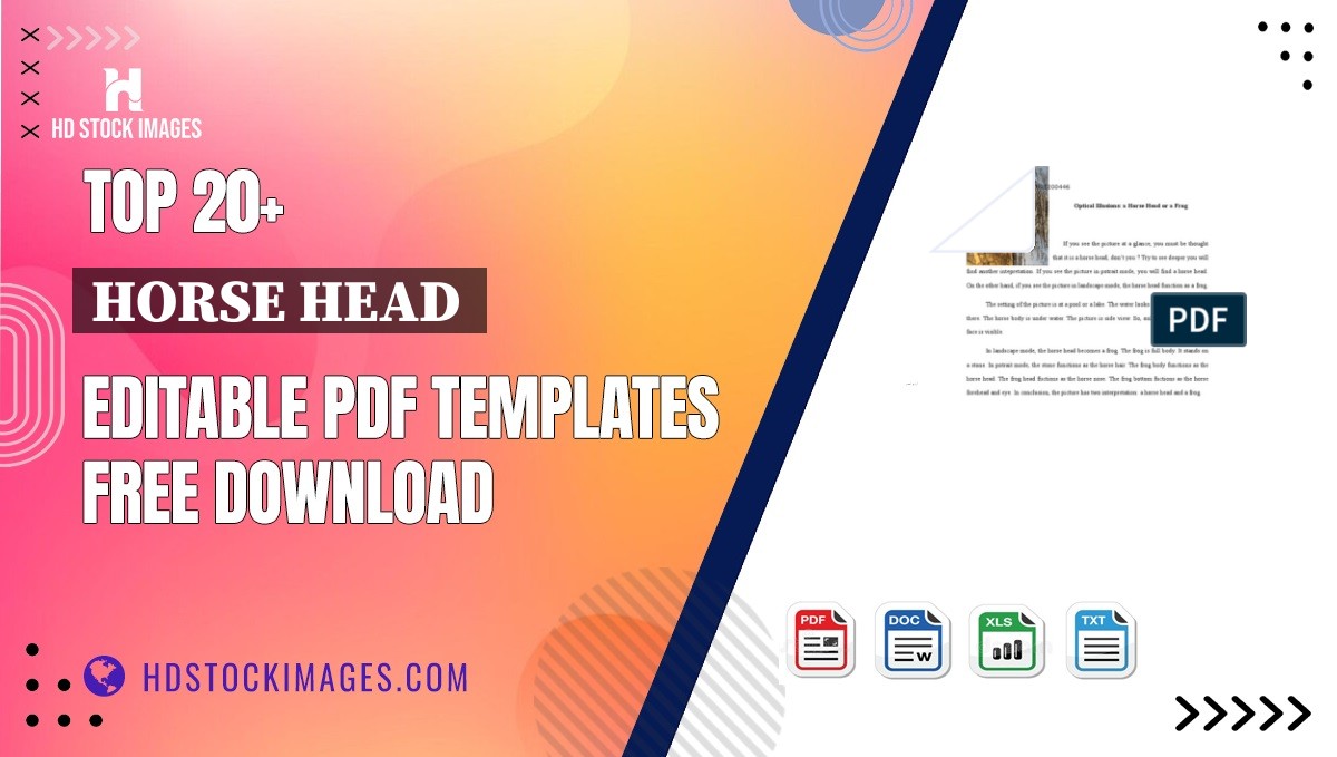 Top 20+ Horse Head  Editable PDF Templates Free Download