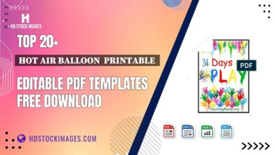 Top 20+ Hot Air Balloon  Printable  Editable PDF Templates Free Download