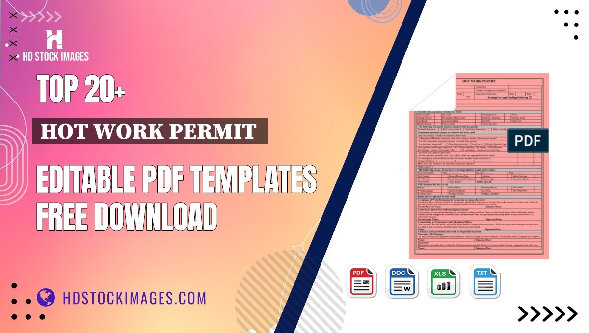 Top 20+ Hot Work Permit  Editable PDF Templates Free Download