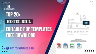 Top 20+ Hotel Bill  Editable PDF Templates Free Download