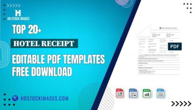 Top 20+ Hotel Receipt Editable PDF Templates Free Download