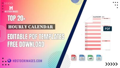 Top 20+ Hourly Calendar Editable PDF Templates Free Download